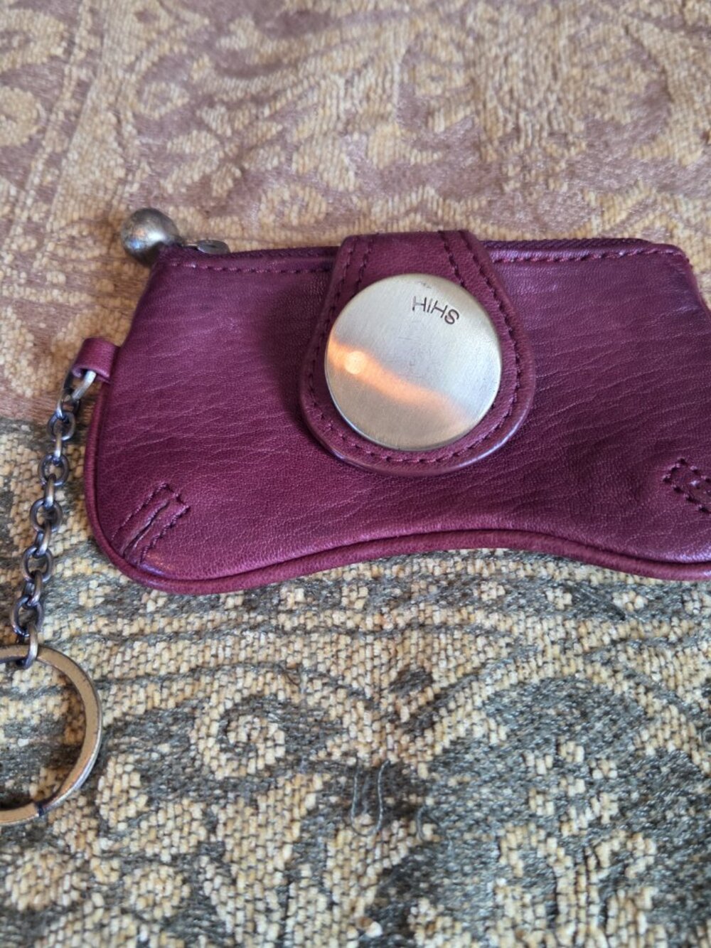 Shih Leather Card Key Pouch, Y2K Era
